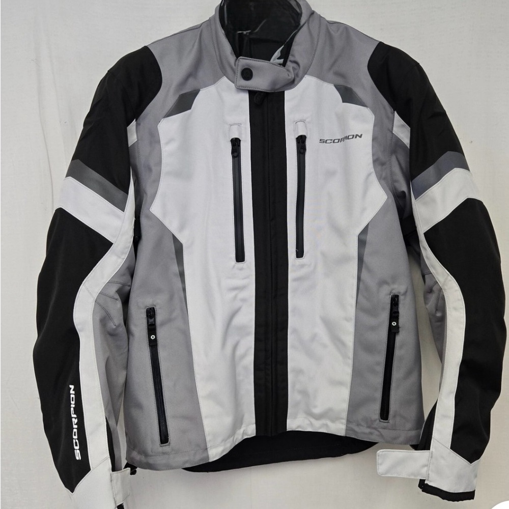 Scorpion Exo Optima Men's Waterproof Armored Riding Motorcycle Jacket Gray Large - Picture 8 of 15